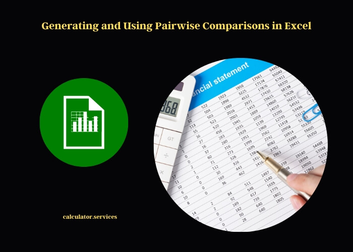 generating and using pairwise comparisons in excel