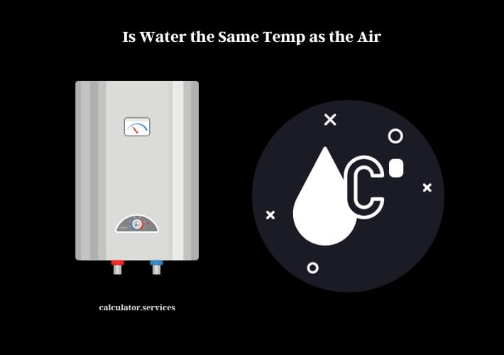 is water the same temp as the air