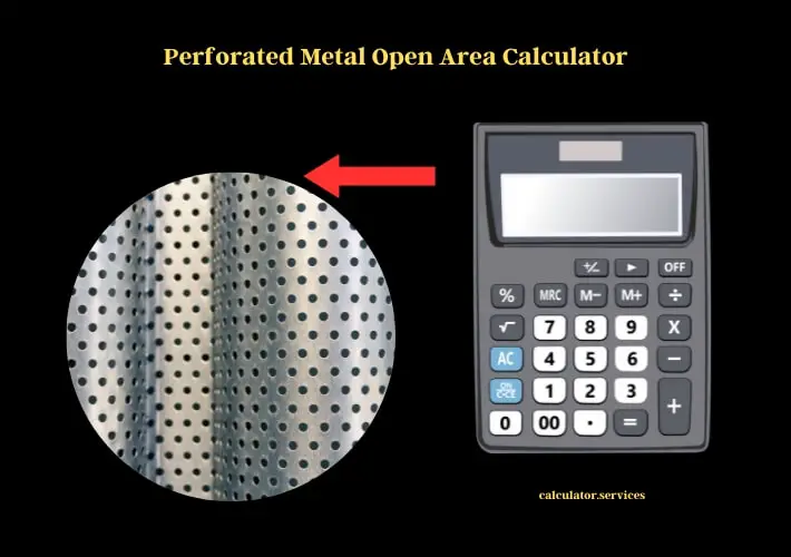 perforated metal open area calculator