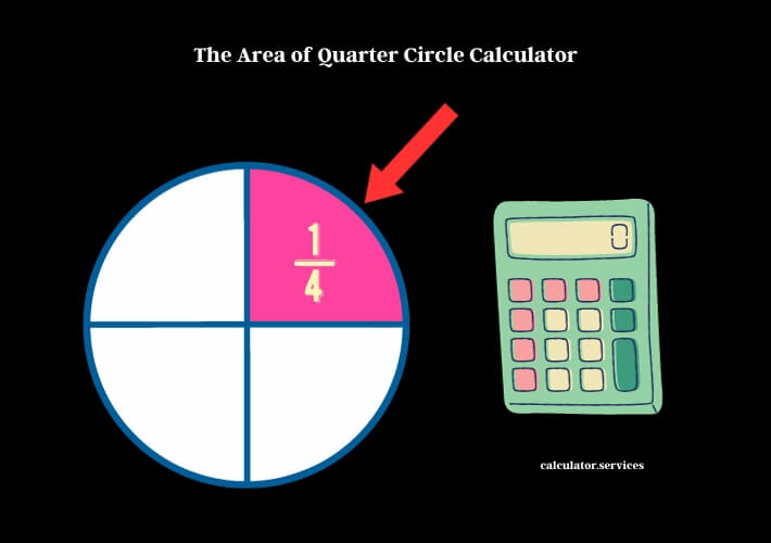 the area of quarter circle calculator