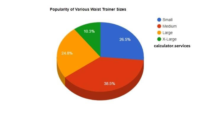 visual chart (1) popularity of various waist trainer sizes