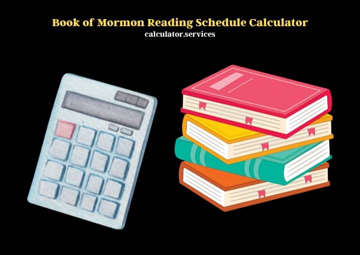 book of mormon reading schedule calculator